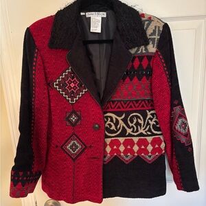 Nancy  Bolen City Girl Women's Red and Black Jacket